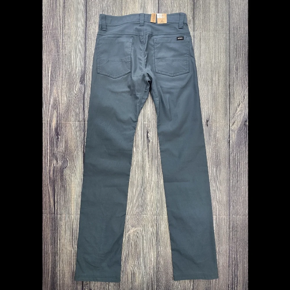 Prana NWT Brion Pant II Straight Leg Blue Gray Pants Size 28 x 34